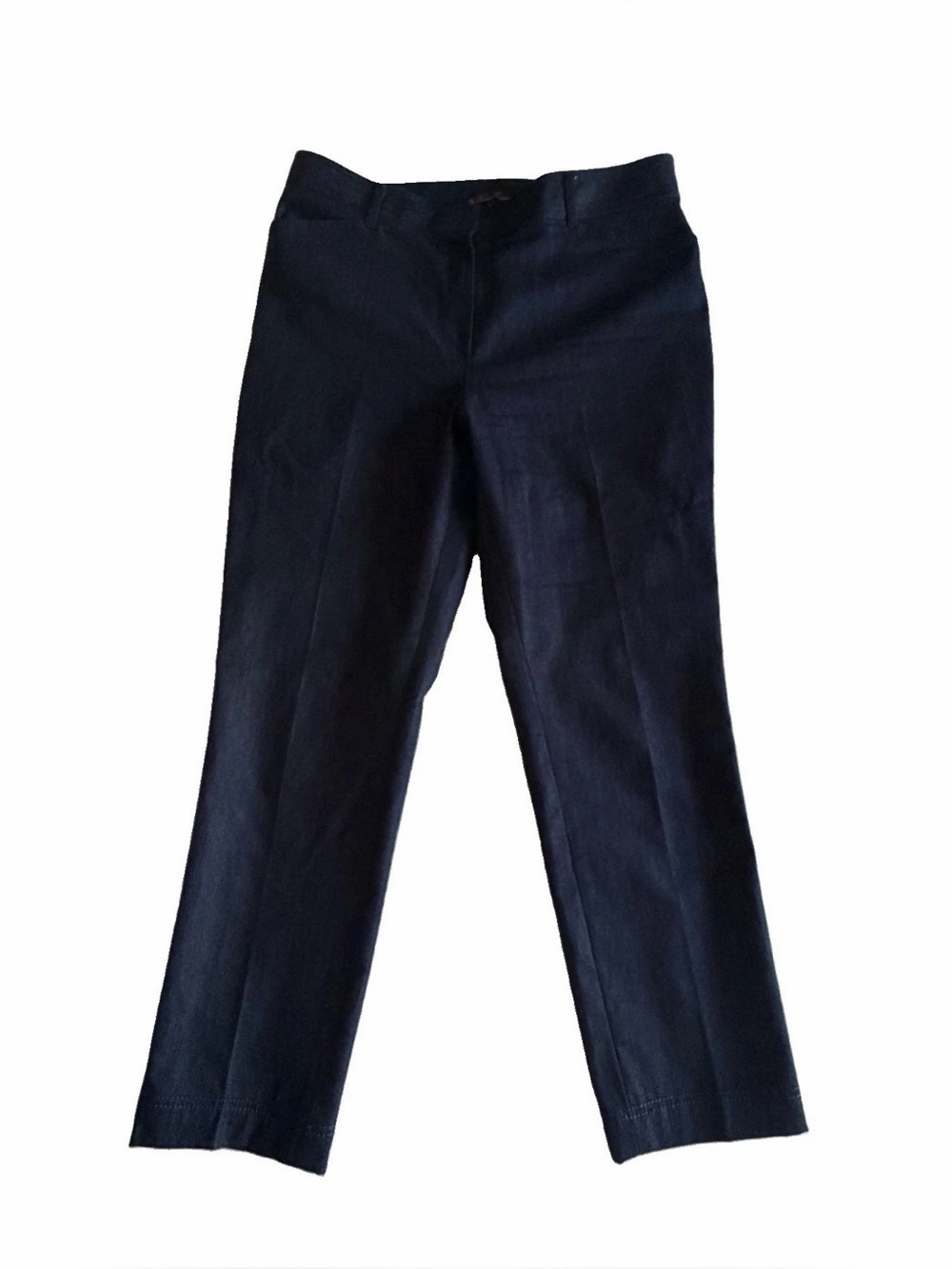 Brooks Brothers Pants Womens 14 Blue Twill Stretch Ankle Dress Italy Career